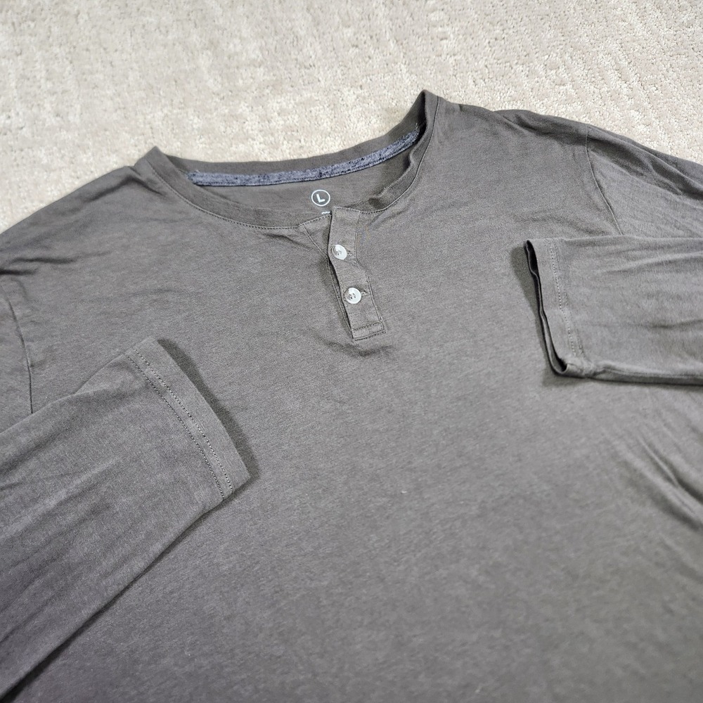Free Fly Shirt Men‎ Large Performance Bamboo Shade Henley Green Quick Dry UPF